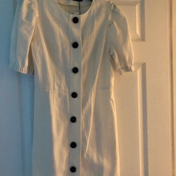 Zara puff sleeve white dress 👗 - Picture 4 of 5